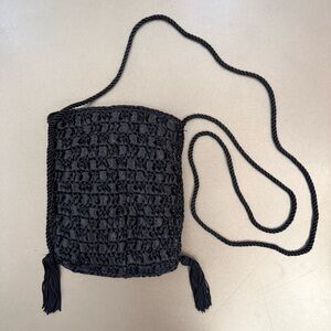 Frankie & Johnnie Black Woven Bag